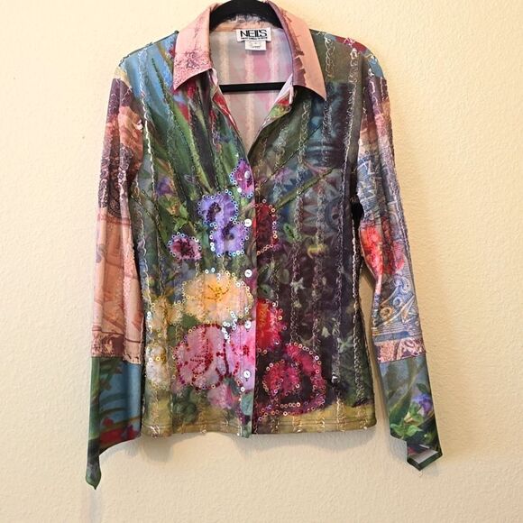 NEIL'S EMBELLISHED SHIRT 4 - Picture 1 of 10